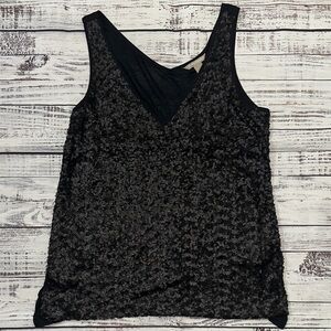 Banana Republic Black Sequin Tank Top Sz. M